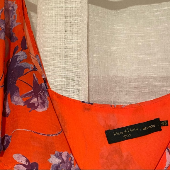House of Harlow x Revolve Red Crimson Floral Dress - Size Medium - Picture 7 of 9
